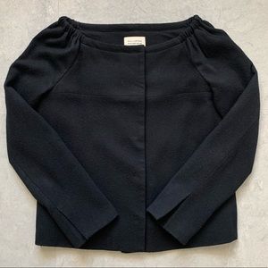 NILI LOTAN Cropped Cashmere and Wool Jacket